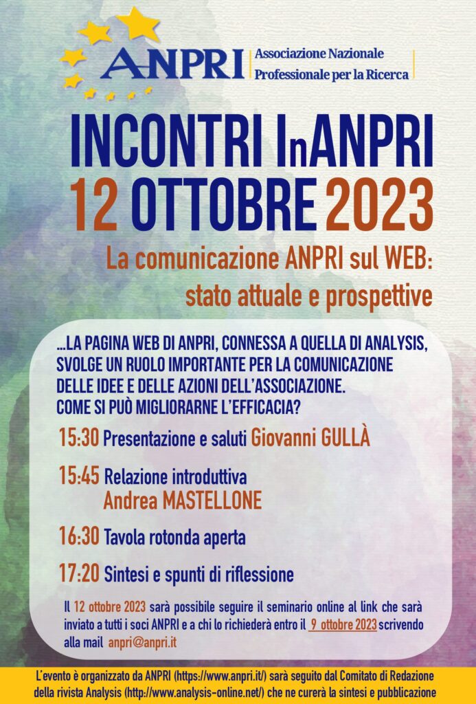Incontri ANPRI 2023, la comunicazione web dell’Associazione tra stato attuale e prospettive